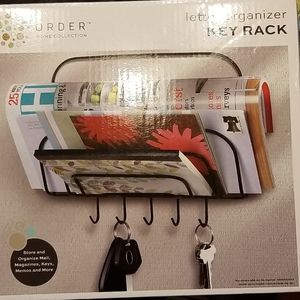 Letter organizer key rack NWT